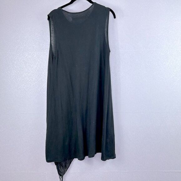 Raquel Allegra Distressed Tank Dress Black M - Picture 4 of 8